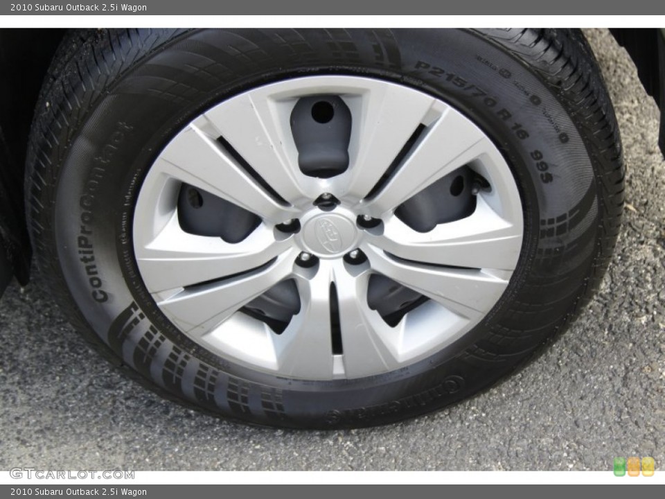 2010 Subaru Outback 2.5i Wagon Wheel and Tire Photo #54497126