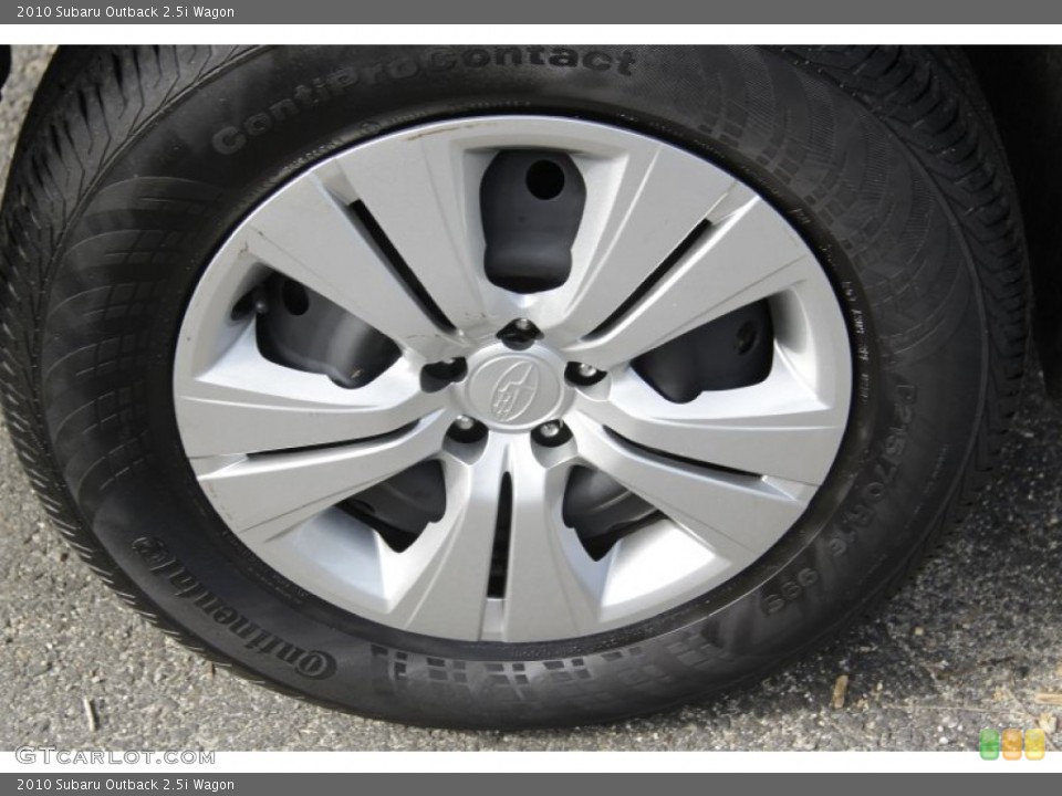 2010 Subaru Outback 2.5i Wagon Wheel and Tire Photo #54497153