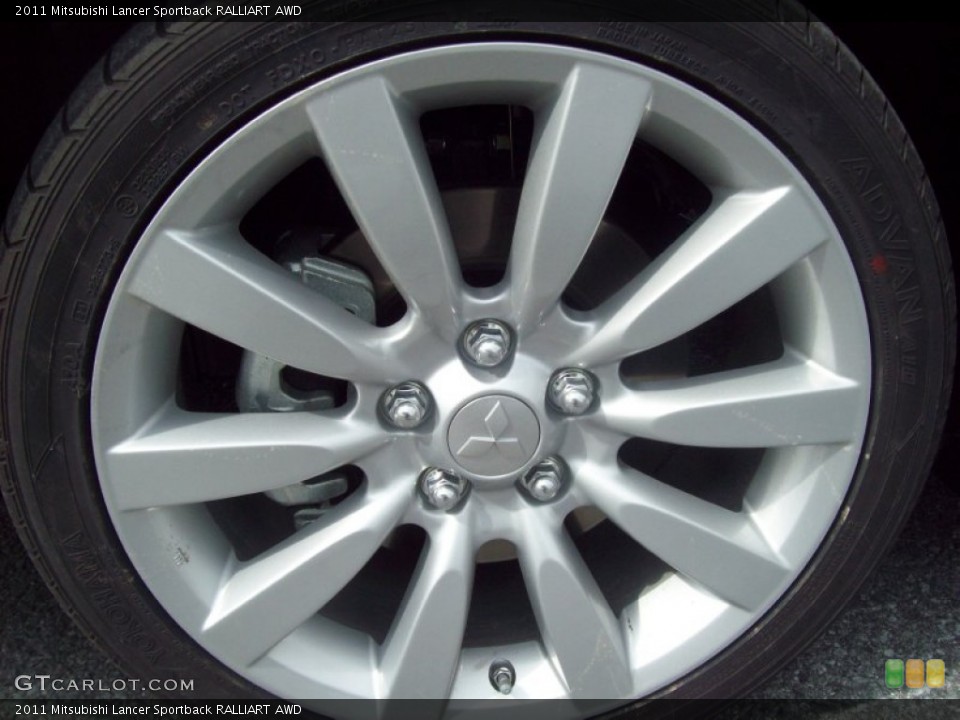 2011 Mitsubishi Lancer Sportback RALLIART AWD Wheel and Tire Photo #54542772