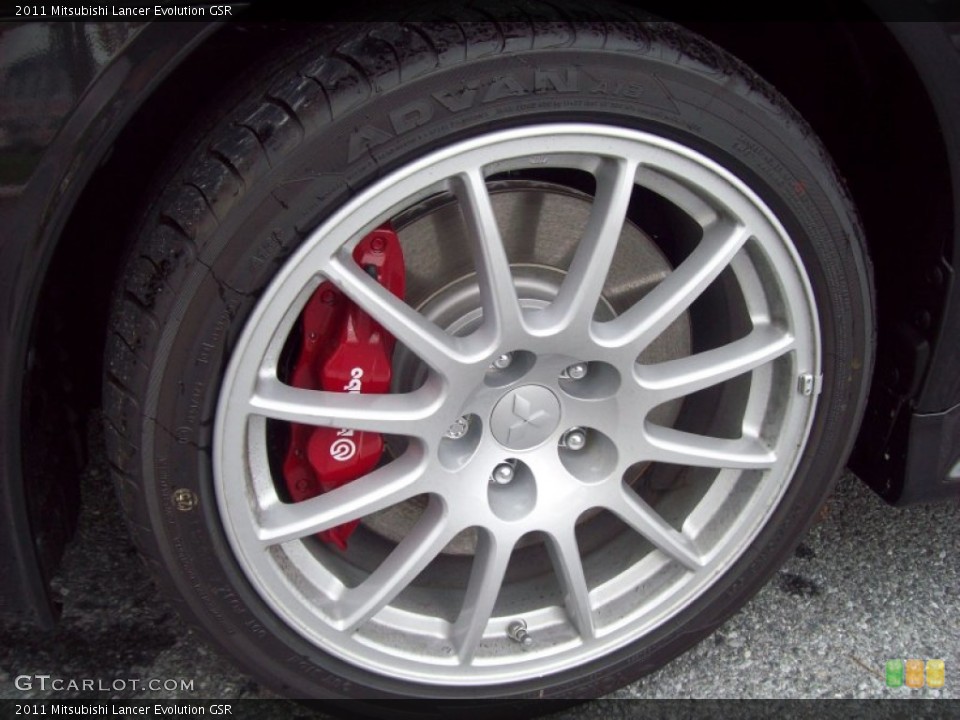 2011 Mitsubishi Lancer Evolution GSR Wheel and Tire Photo #54543546