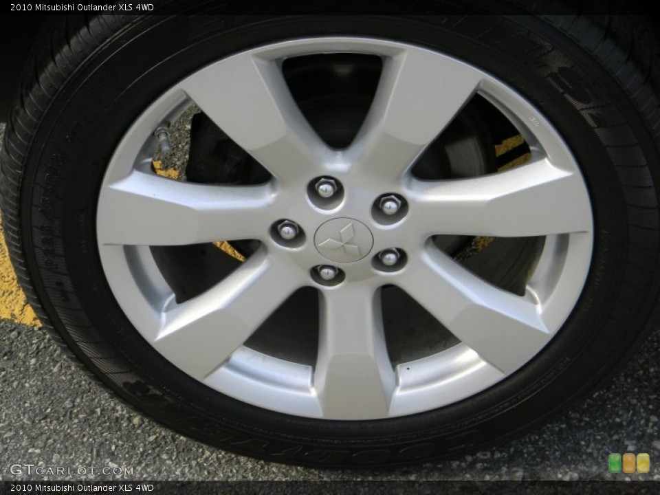 2010 Mitsubishi Outlander XLS 4WD Wheel and Tire Photo #54556347