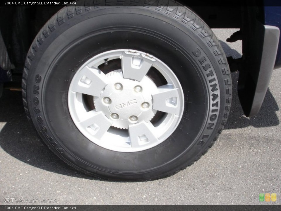 2004 GMC Canyon SLE Extended Cab 4x4 Wheel and Tire Photo #54613848
