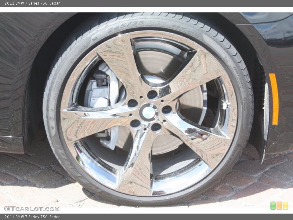 2011 BMW 7 Series 750i Sedan Wheel and Tire Photo #54641565