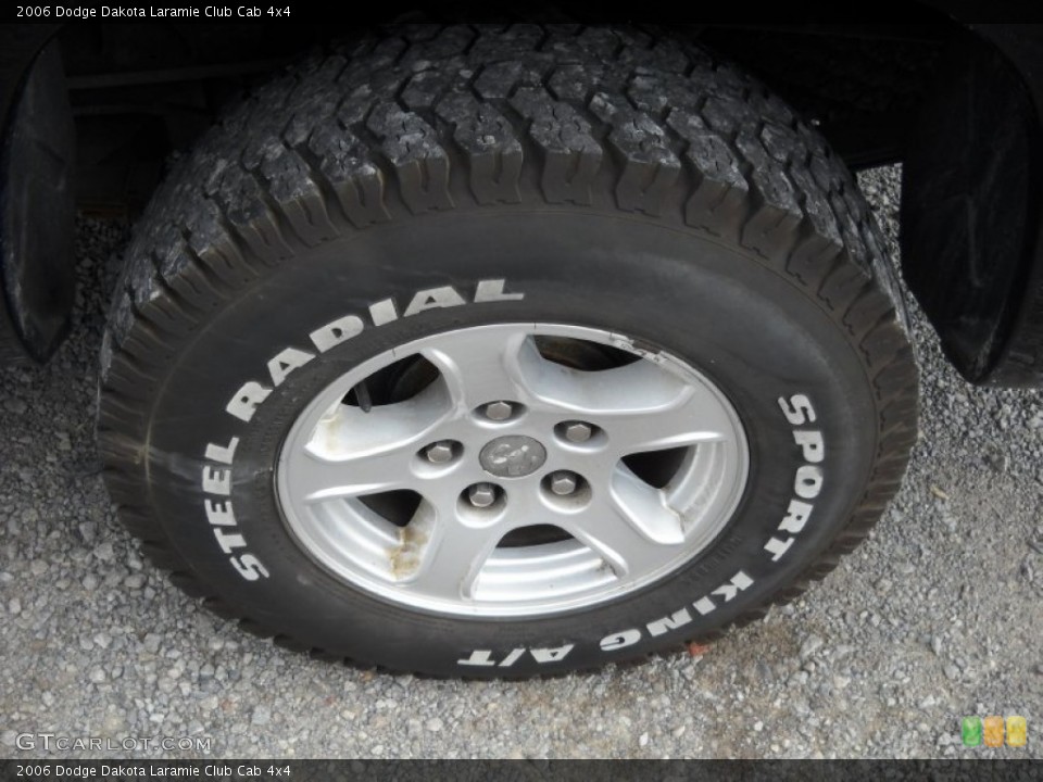 2006 Dodge Dakota Laramie Club Cab 4x4 Wheel and Tire Photo #54641604
