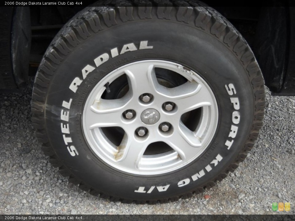2006 Dodge Dakota Laramie Club Cab 4x4 Wheel and Tire Photo #54641613