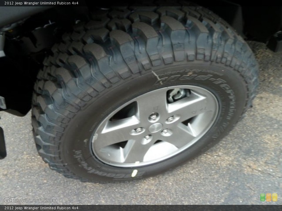 2012 Jeep Wrangler Unlimited Rubicon 4x4 Wheel and Tire Photo #54764979