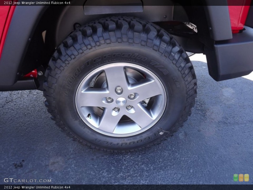2012 Jeep Wrangler Unlimited Rubicon 4x4 Wheel and Tire Photo #54820921