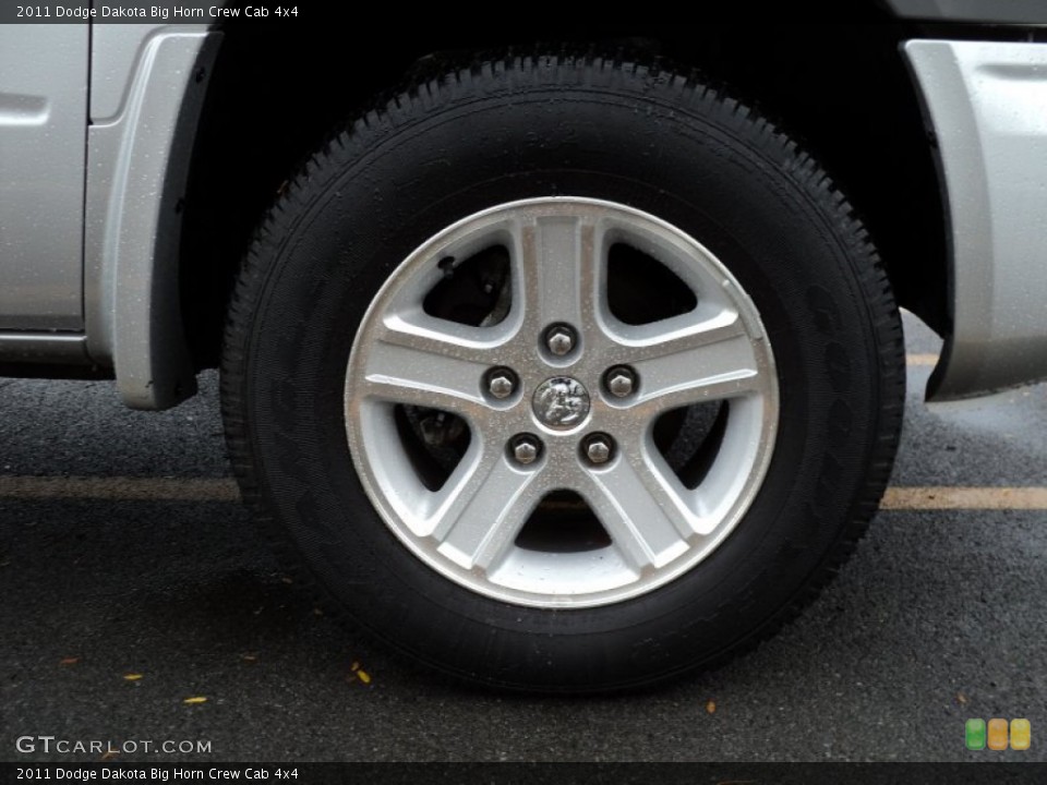 2011 Dodge Dakota Big Horn Crew Cab 4x4 Wheel and Tire Photo #54829687