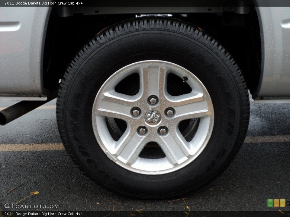 2011 Dodge Dakota Big Horn Crew Cab 4x4 Wheel and Tire Photo #54829698