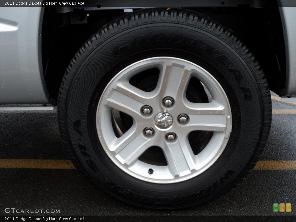 2011 Dodge Dakota Big Horn Crew Cab 4x4 Wheel and Tire Photo #54829708