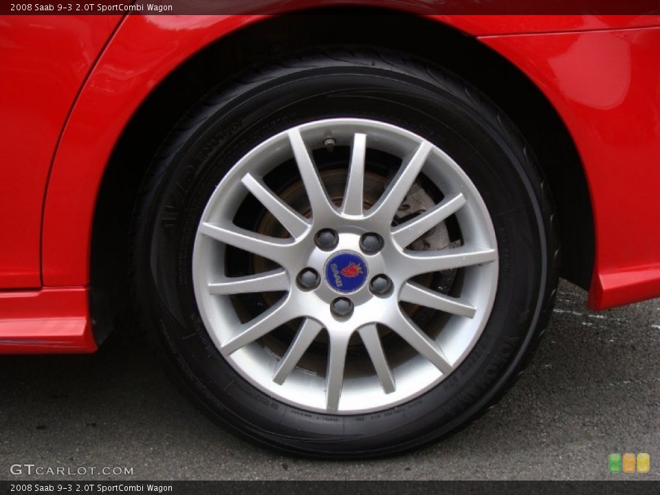 2008 Saab 9-3 2.0T SportCombi Wagon Wheel and Tire Photo #54875533