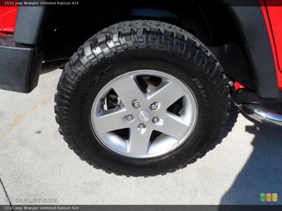 2010 Jeep Wrangler Unlimited Rubicon 4x4 Wheel and Tire Photo #54950651