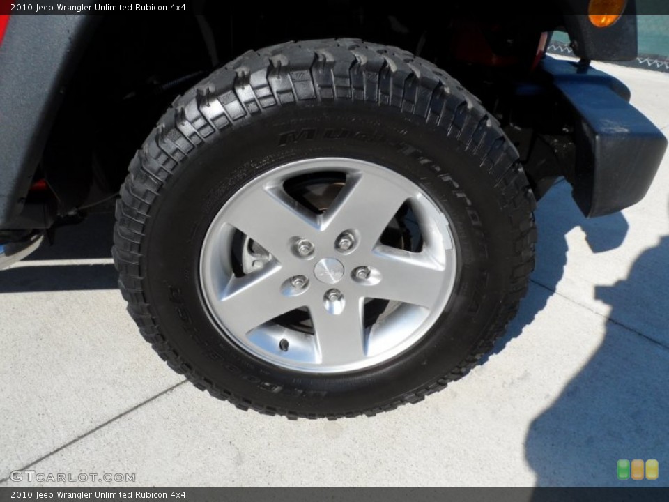 2010 Jeep Wrangler Unlimited Rubicon 4x4 Wheel and Tire Photo #54950659