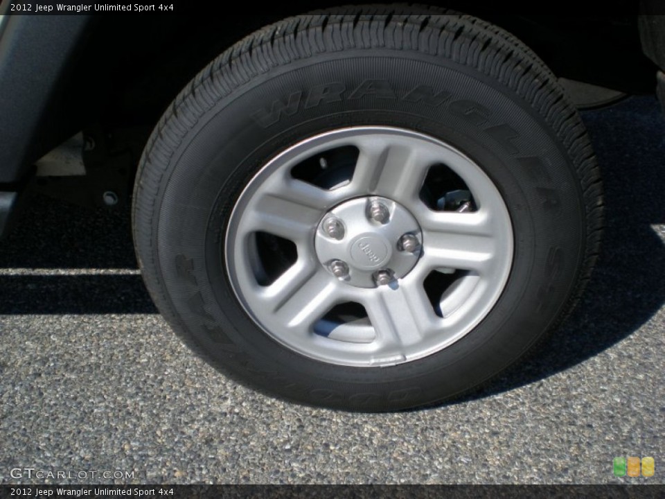 2012 Jeep Wrangler Unlimited Sport 4x4 Wheel and Tire Photo #54995797