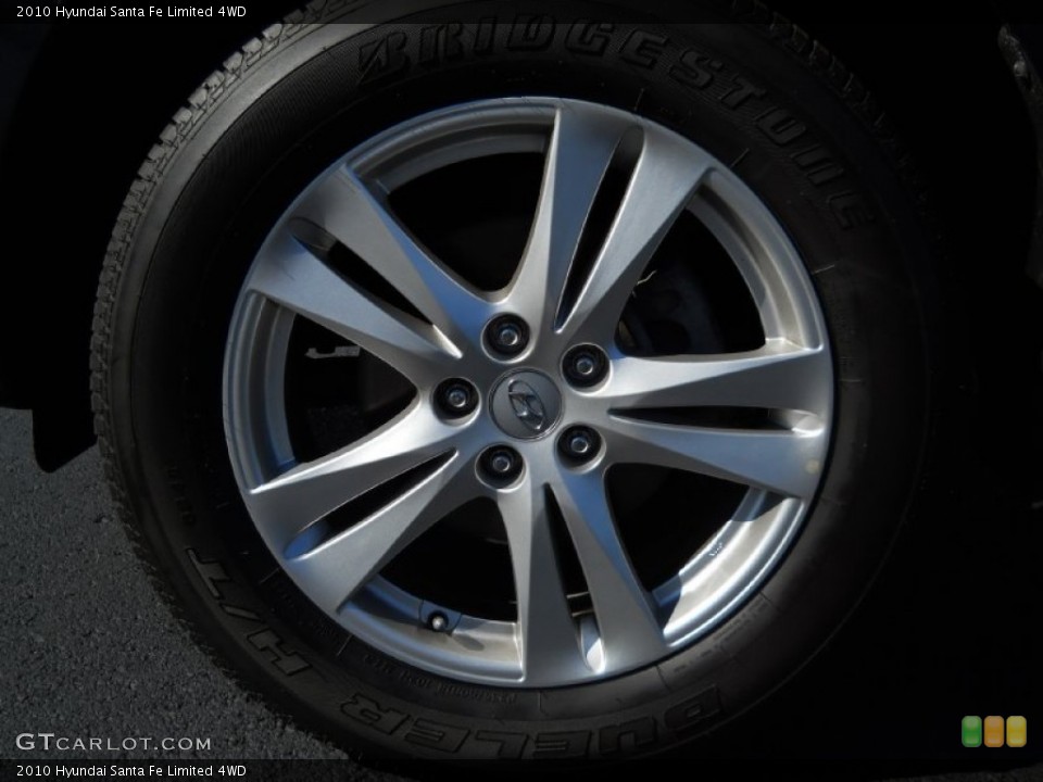 2010 Hyundai Santa Fe Limited 4WD Wheel and Tire Photo #55046388