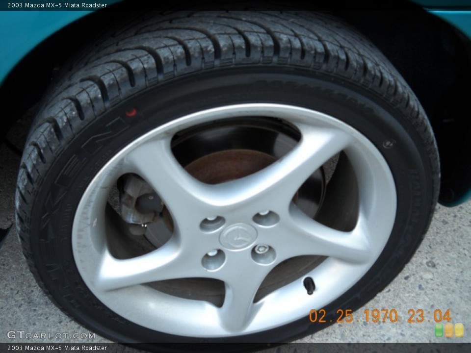 2003 Mazda MX-5 Miata Roadster Wheel and Tire Photo #55070799