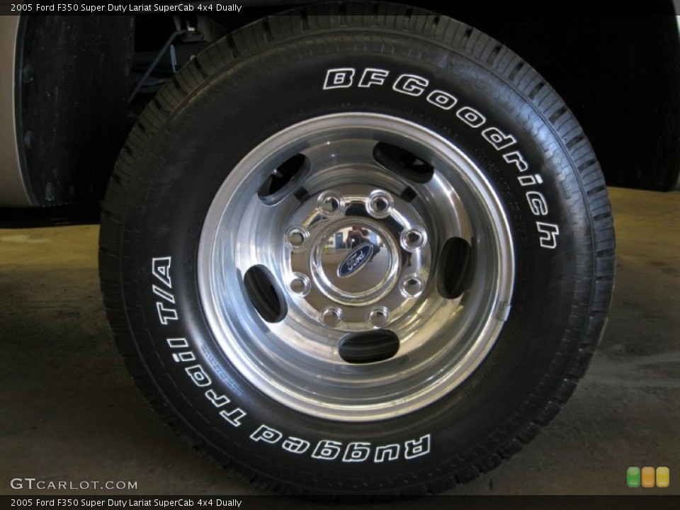2005 Ford F350 Super Duty Lariat SuperCab 4x4 Dually Wheel and Tire Photo #55082221