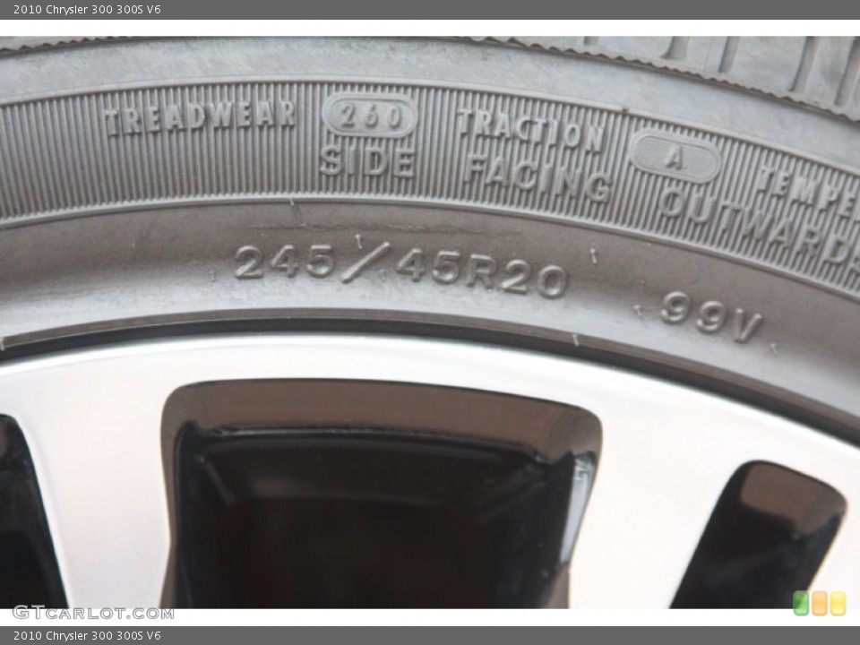 2010 Chrysler 300 300S V6 Wheel and Tire Photo #55155080