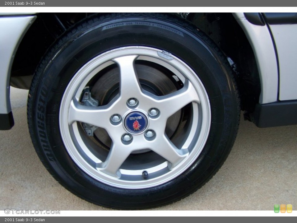 2001 Saab 9-3 Sedan Wheel and Tire Photo #55180548