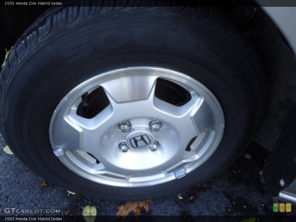 2003 Honda Civic Hybrid Sedan Wheel and Tire Photo #55315858