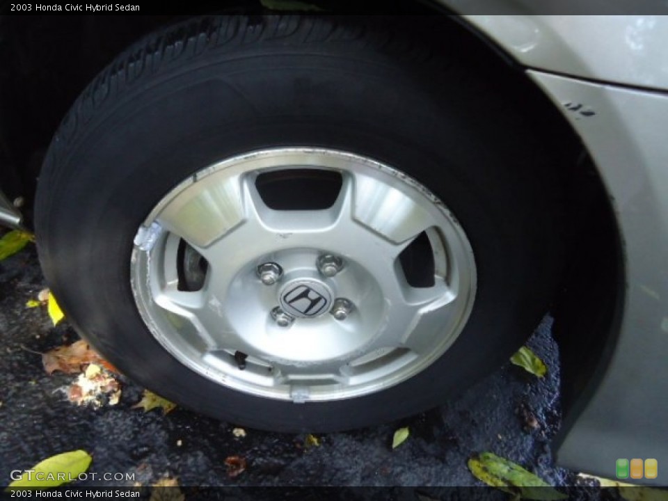 2003 Honda Civic Hybrid Sedan Wheel and Tire Photo #55315867