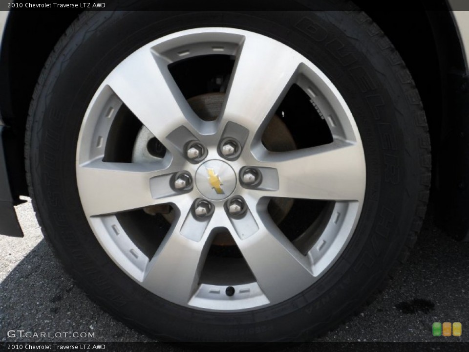 2010 Chevrolet Traverse LTZ AWD Wheel and Tire Photo #55324018