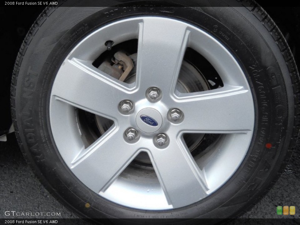2008 Ford Fusion SE V6 AWD Wheel and Tire Photo #55351265