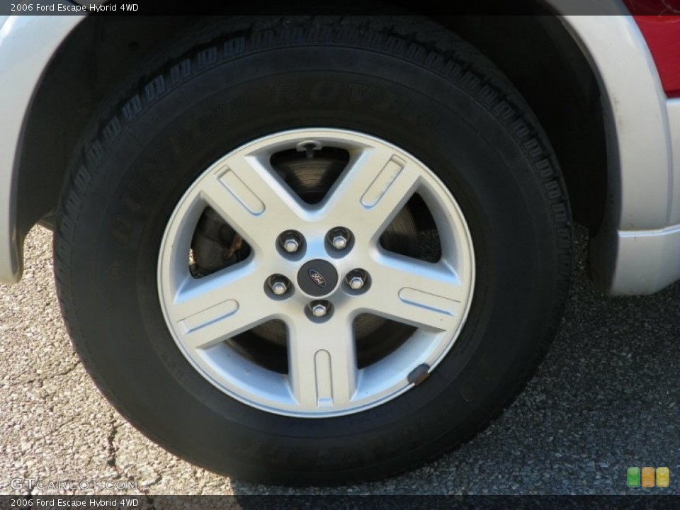 2006 Ford Escape Hybrid 4WD Wheel and Tire Photo #55367703
