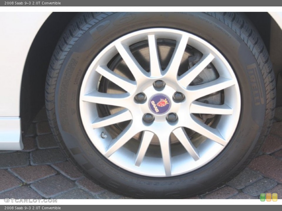 2008 Saab 9-3 2.0T Convertible Wheel and Tire Photo #55419196