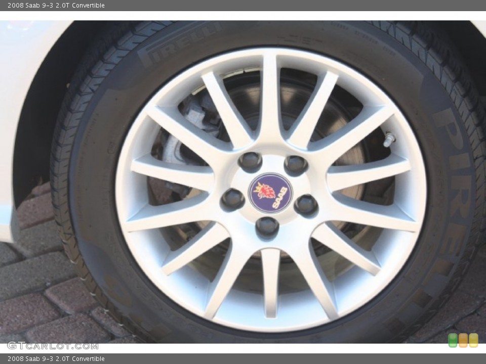 2008 Saab 9-3 2.0T Convertible Wheel and Tire Photo #55419222
