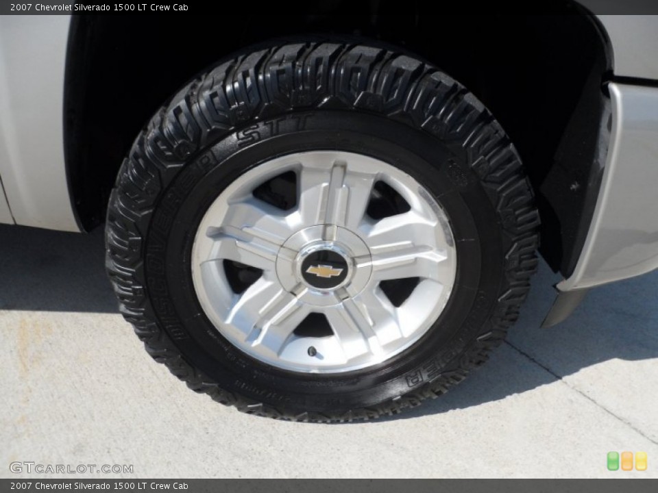 2007 Chevrolet Silverado 1500 LT Crew Cab Wheel and Tire Photo #55443059