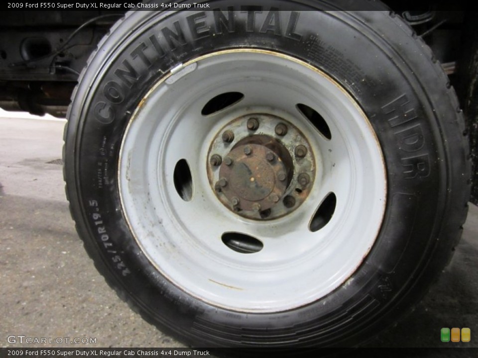 2009 Ford F550 Super Duty XL Regular Cab Chassis 4x4 Dump Truck Wheel and Tire Photo #55461008
