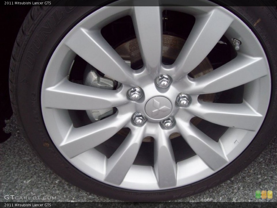 2011 Mitsubishi Lancer GTS Wheel and Tire Photo #55492922