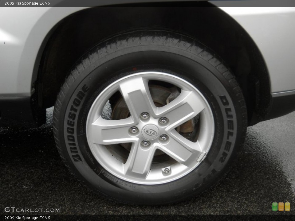 2009 Kia Sportage EX V6 Wheel and Tire Photo #55600038