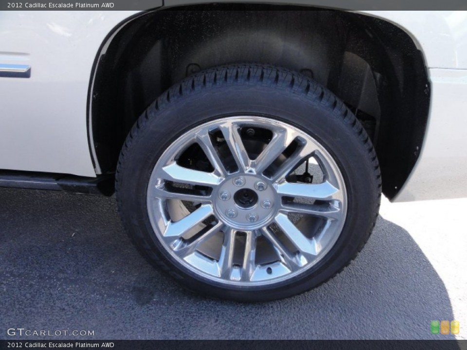 2012 Cadillac Escalade Platinum AWD Wheel and Tire Photo #55609218