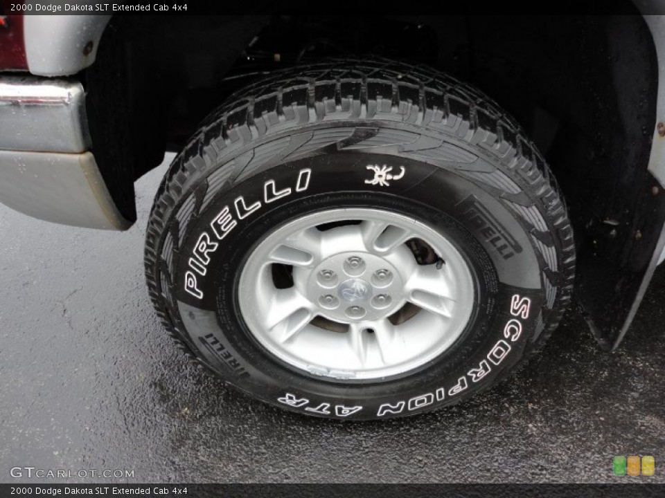 2000 Dodge Dakota SLT Extended Cab 4x4 Wheel and Tire Photo #55615063