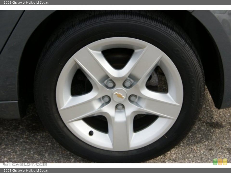 2008 Chevrolet Malibu LS Sedan Wheel and Tire Photo #55652438