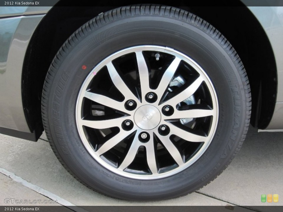 2012 Kia Sedona EX Wheel and Tire Photo #55699876