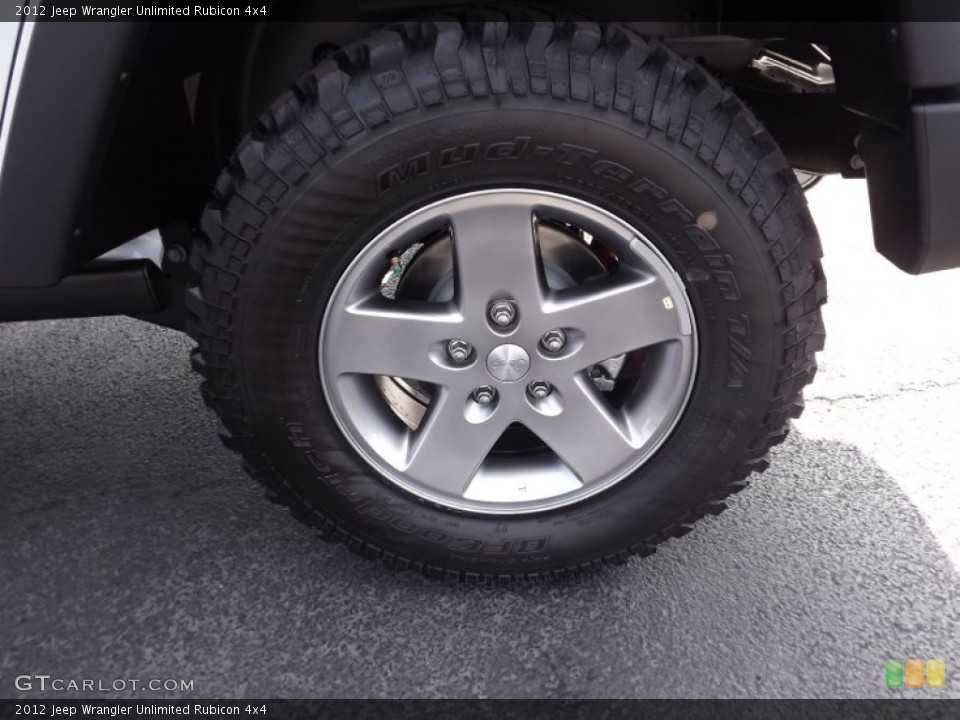 2012 Jeep Wrangler Unlimited Rubicon 4x4 Wheel and Tire Photo #55718290