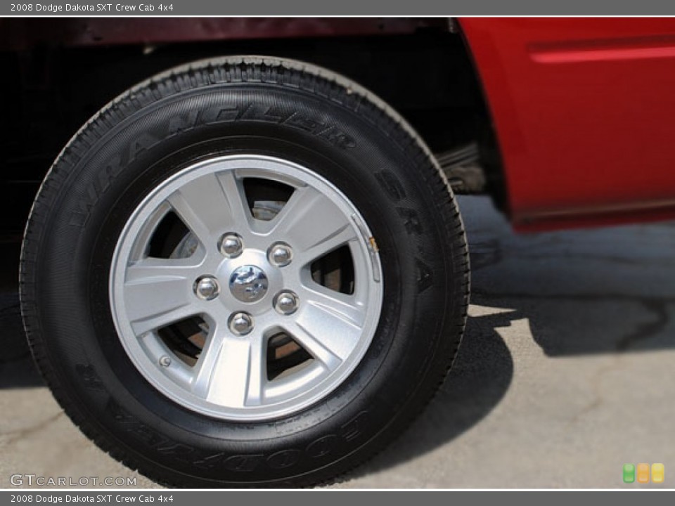 2008 Dodge Dakota SXT Crew Cab 4x4 Wheel and Tire Photo #55749270