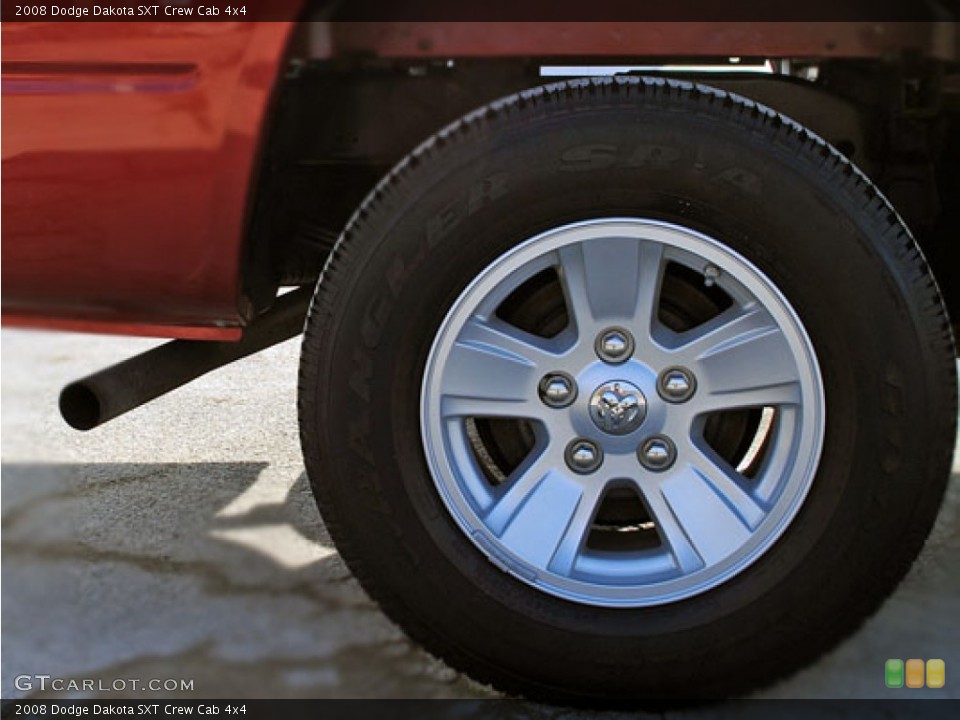 2008 Dodge Dakota SXT Crew Cab 4x4 Wheel and Tire Photo #55749285