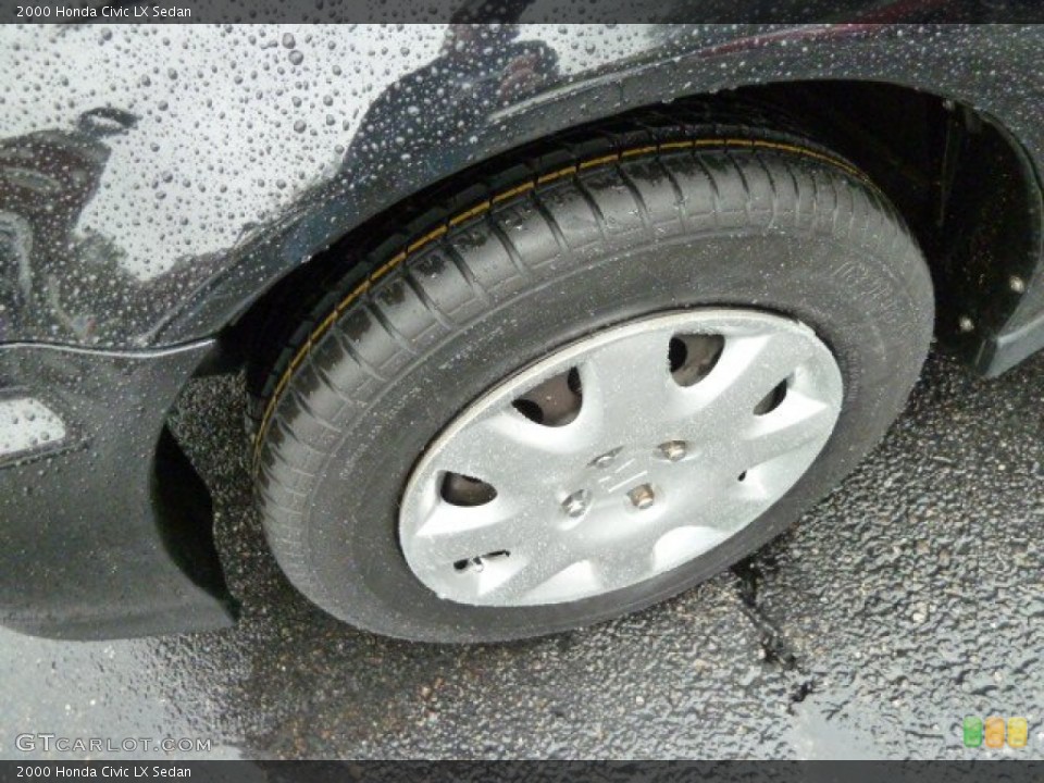 2000 Honda Civic LX Sedan Wheel and Tire Photo #55767629
