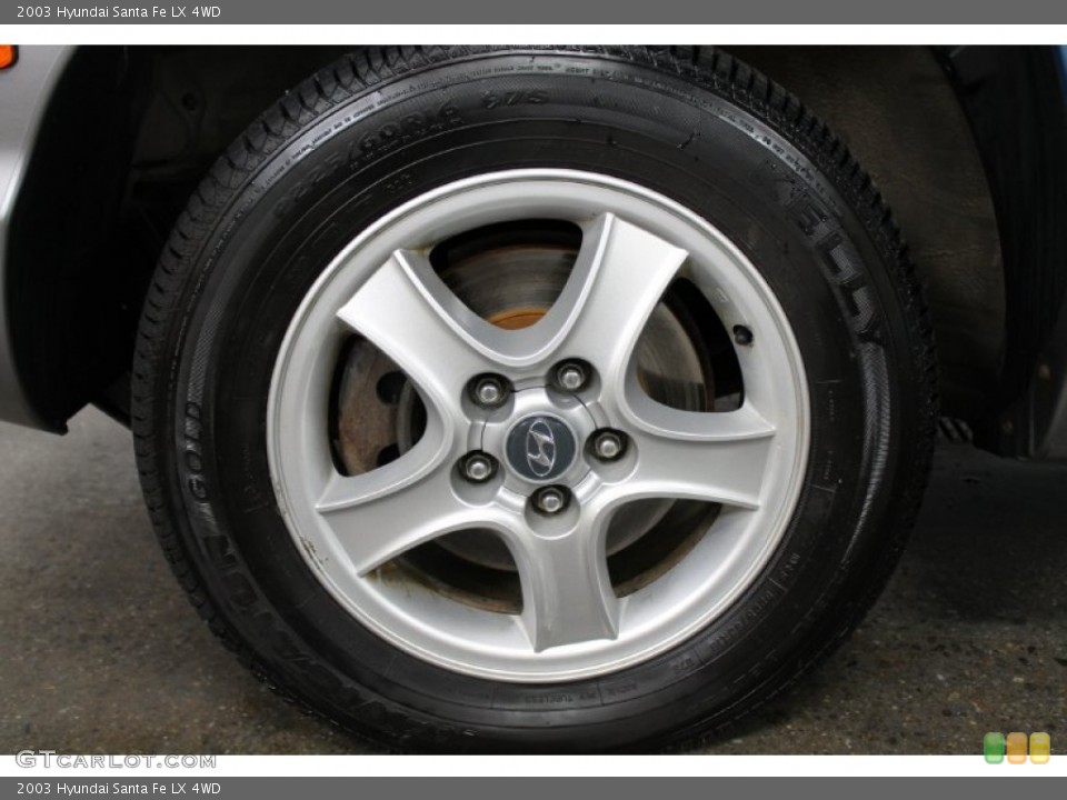 2003 Hyundai Santa Fe LX 4WD Wheel and Tire Photo #55788320