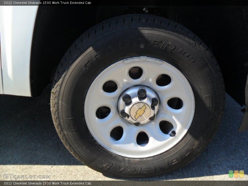 2012 Chevrolet Silverado 1500 Work Truck Extended Cab Wheel and Tire Photo #55792505
