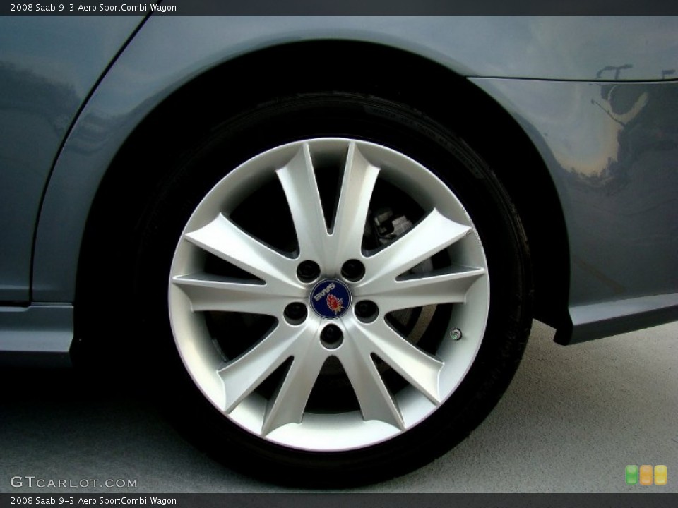 2008 Saab 9-3 Aero SportCombi Wagon Wheel and Tire Photo #55810166