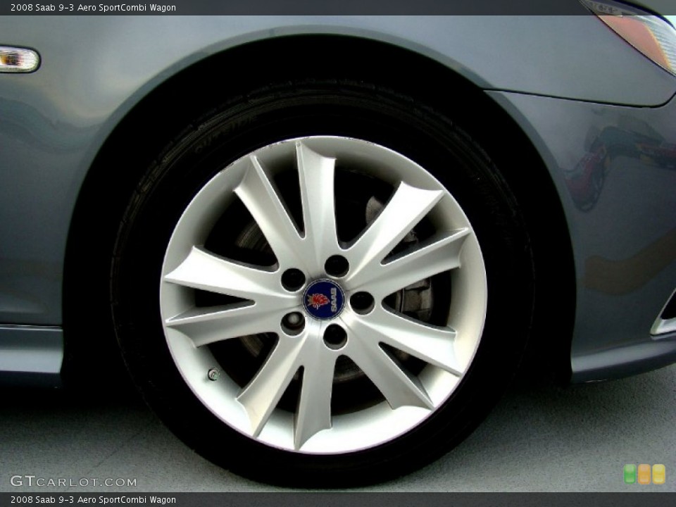 2008 Saab 9-3 Aero SportCombi Wagon Wheel and Tire Photo #55810184