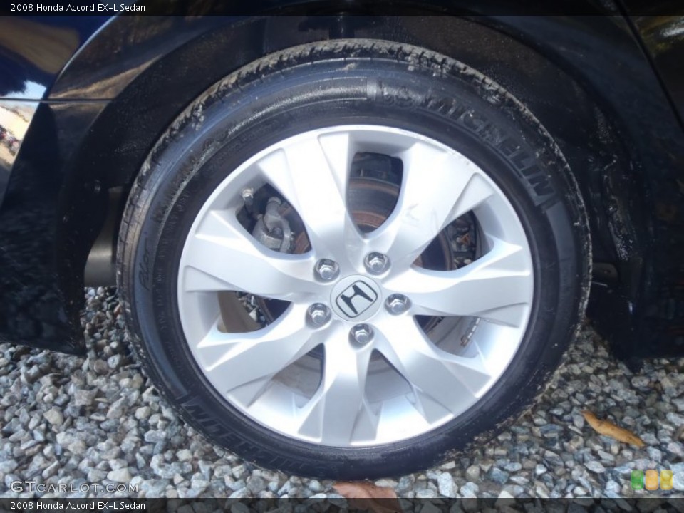 2008 Honda Accord EX-L Sedan Wheel and Tire Photo #55838294