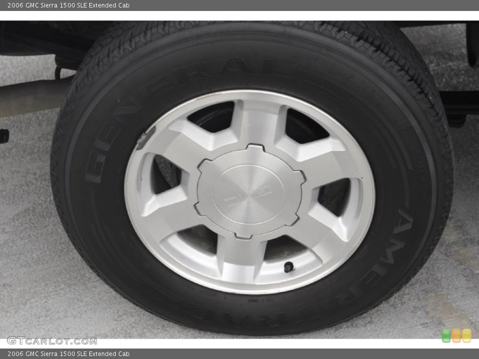2006 GMC Sierra 1500 SLE Extended Cab Wheel and Tire Photo #55910880
