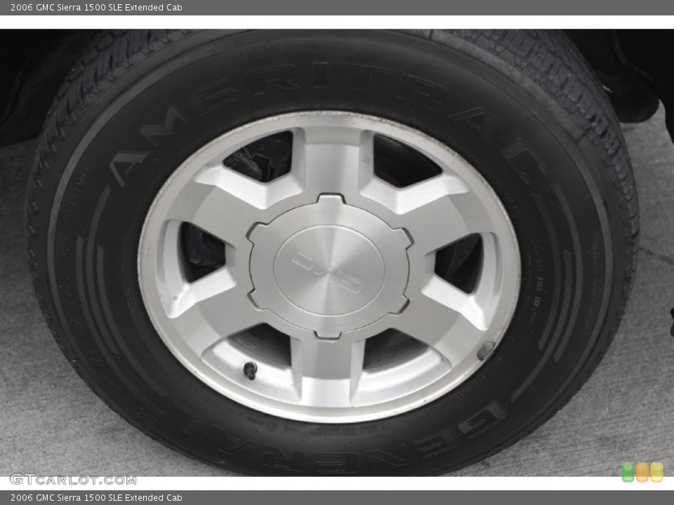2006 GMC Sierra 1500 SLE Extended Cab Wheel and Tire Photo #55910898