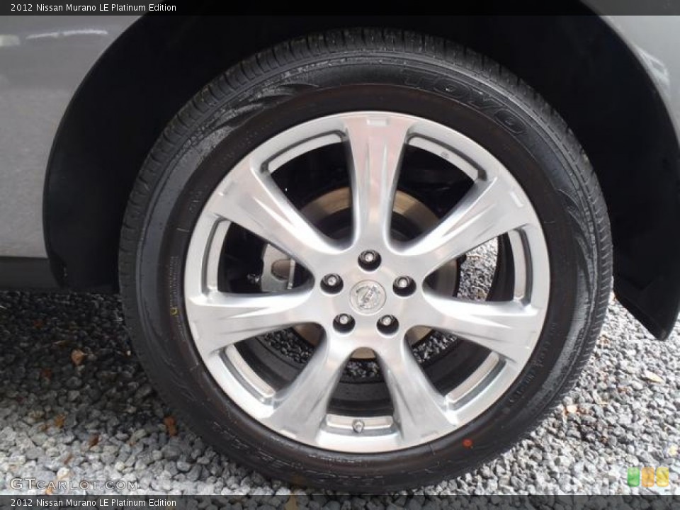 2012 Nissan Murano LE Platinum Edition Wheel and Tire Photo #55949353